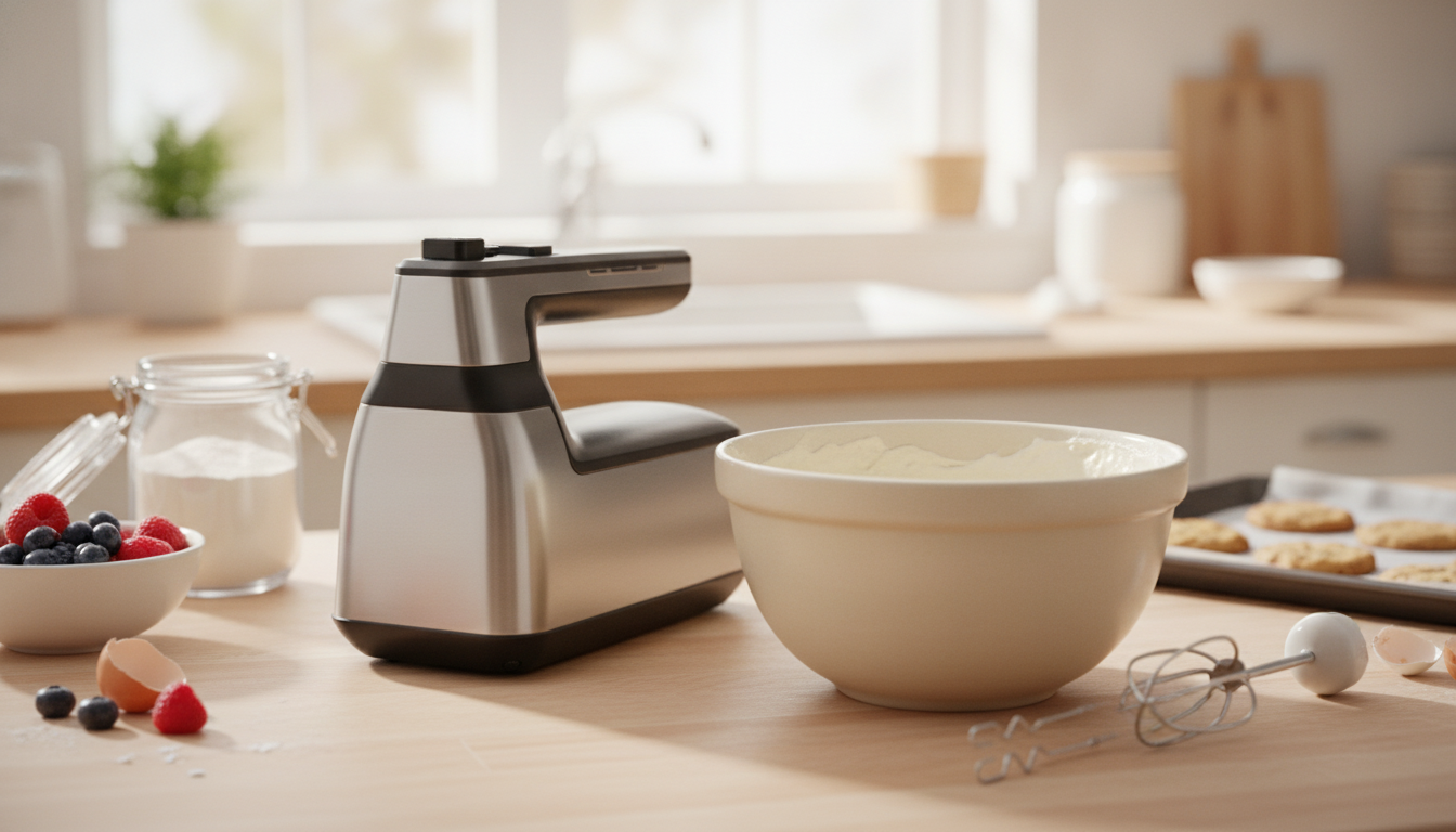 100W Cordless Hand Mixer: Variable Speed + Turbo Boost