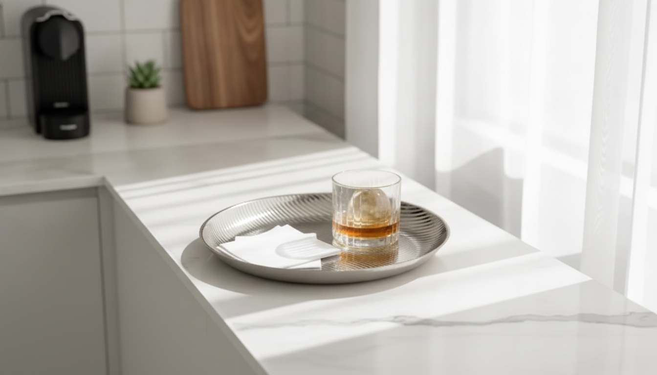 12-Inch Stainless Steel Tray for a Luxurious Countertop