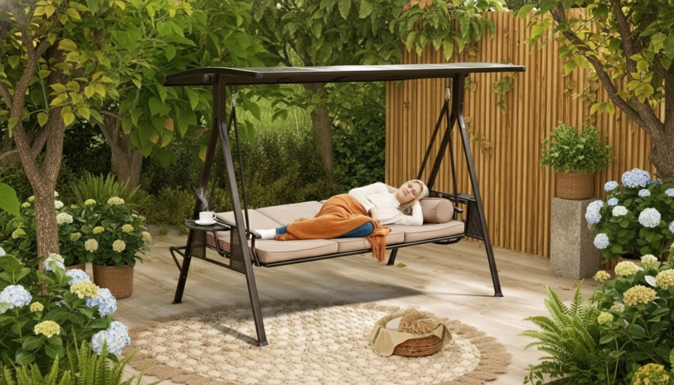 71-Inch Hardtop Canopy Patio Swing: Shade & Stability