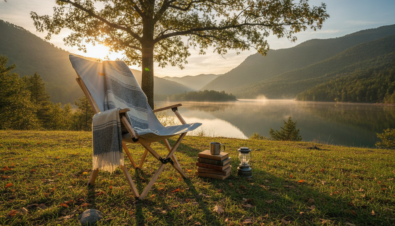 Folding Wooden Butterfly Chair with Armrests for Outdoors