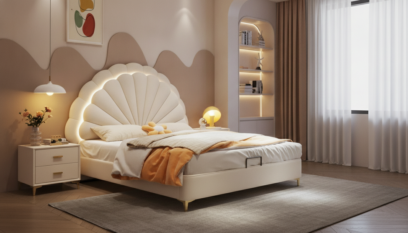 Luxury Queen Leather Storage Bed Frame: Style Meets Space