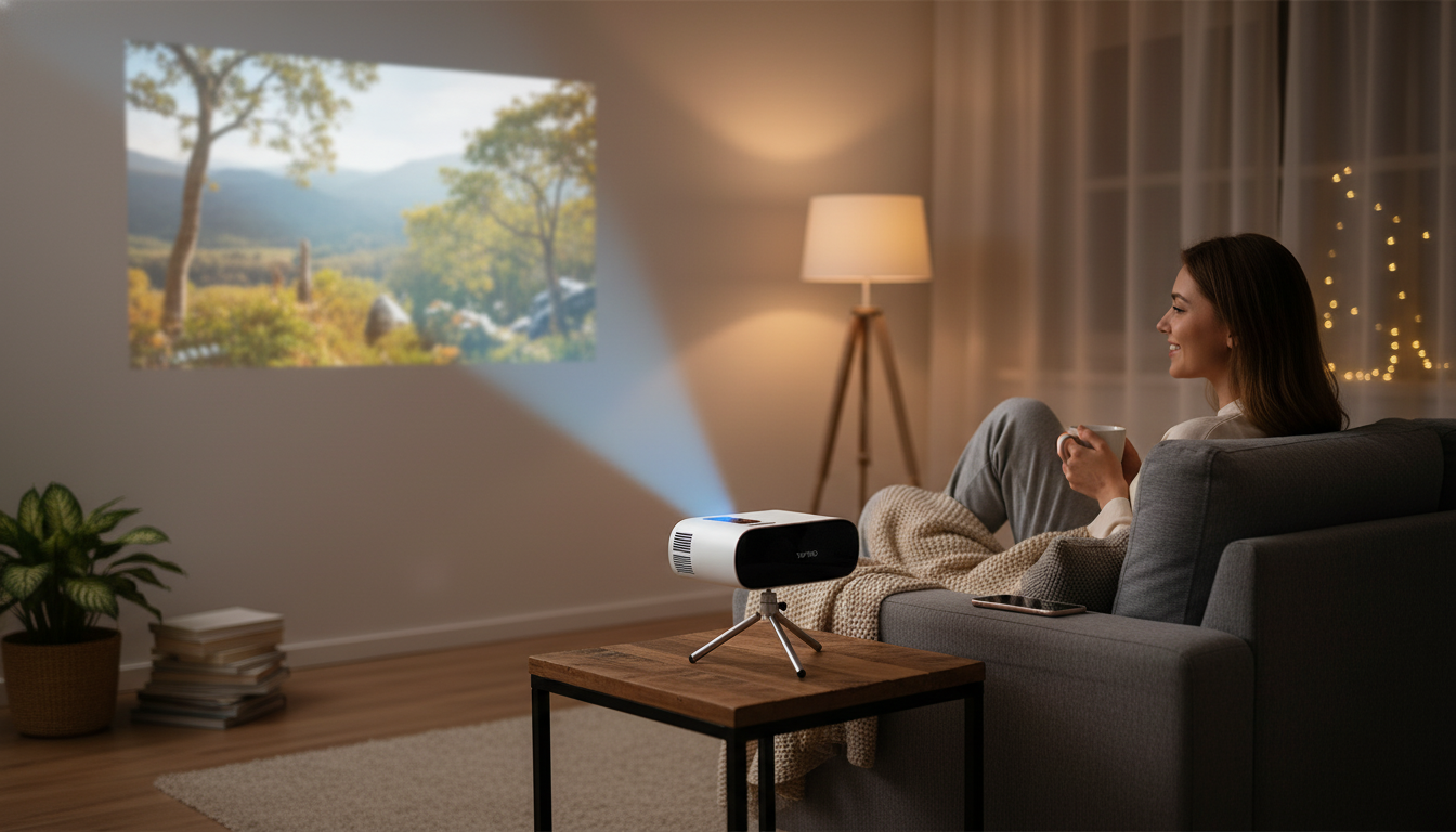 Mini HD Projector: 1080P Support, WiFi, Bluetooth