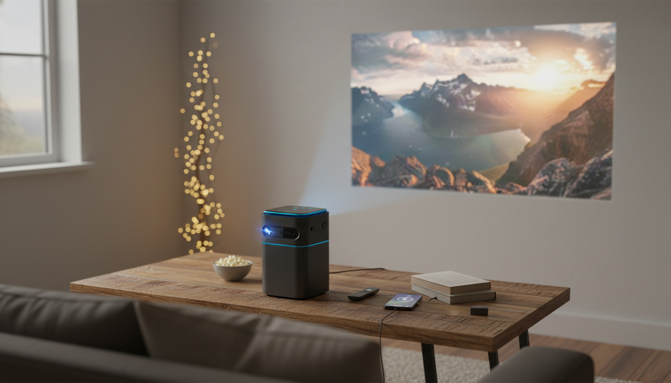 Pocket Mini DLP Projector: Android, Wi‑Fi, 2K/4K Support