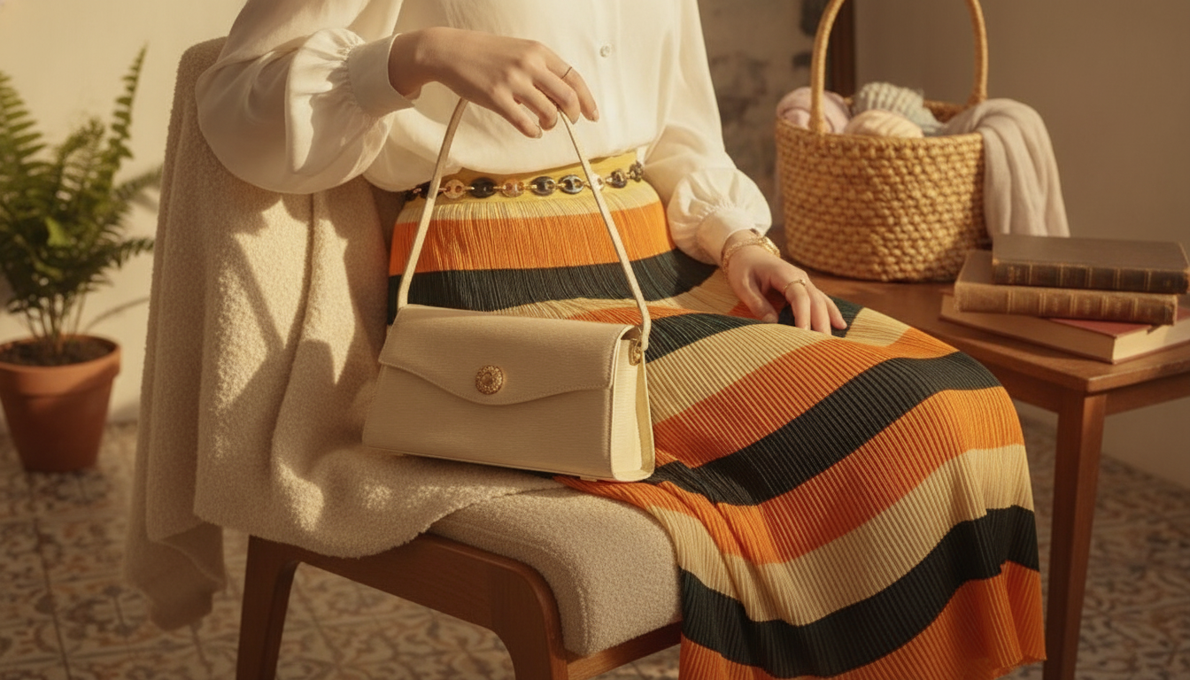 Retro-Chic Leather Shoulder Bag for Daily Vintage Style