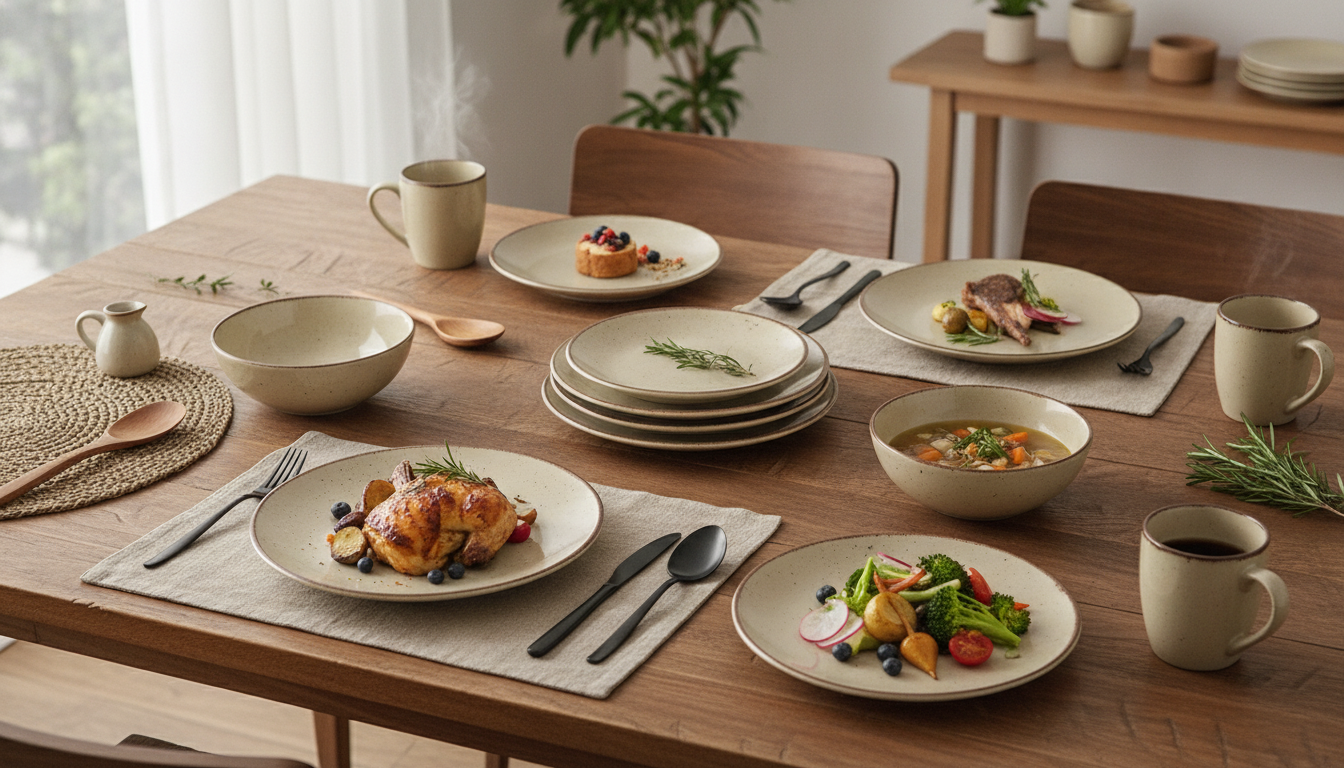 Stoneware Dinnerware Set Guide: 16, 32, or 48 Pieces