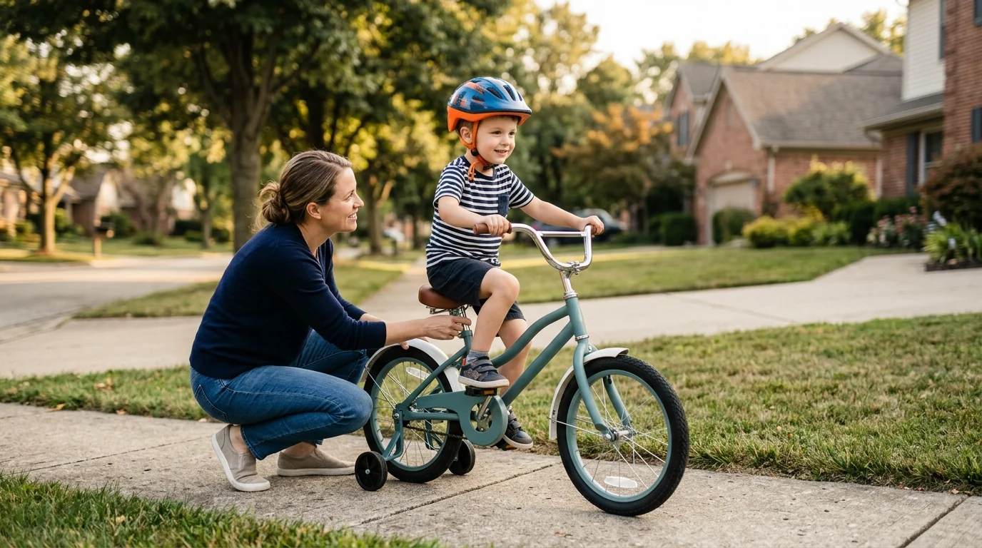 Kids Cruiser Bike + Training Wheels: Fit, Setup & Tips