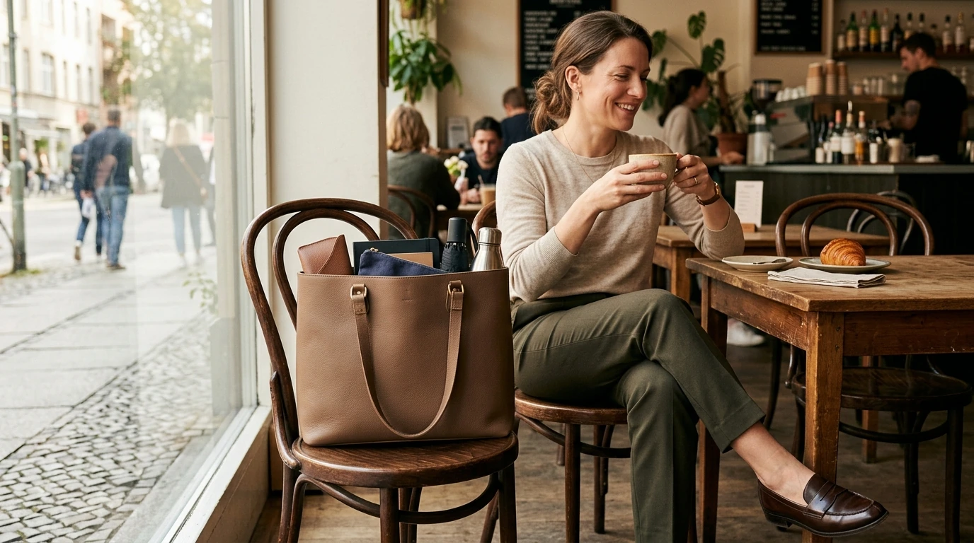 Effortless Leather Tote: Everyday Style, Work to Weekend