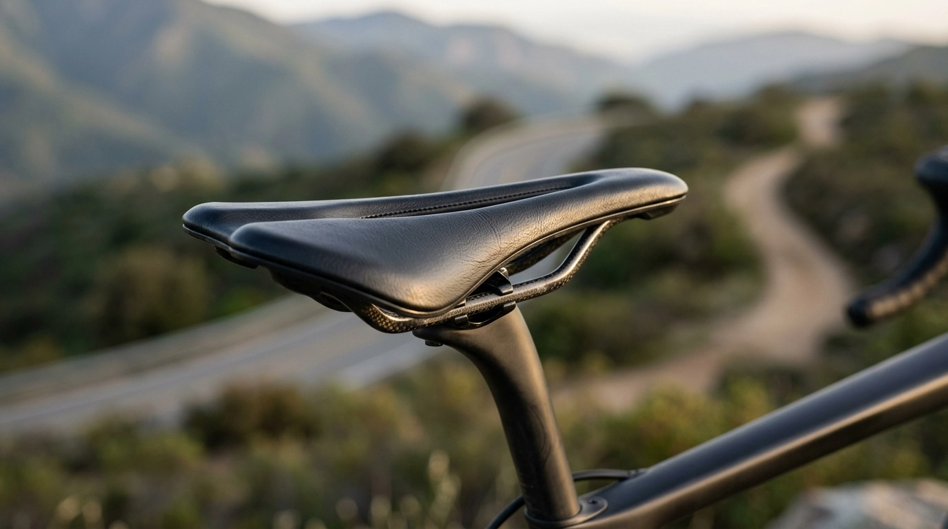 T700 Carbon Saddle: Hollow Channel + Leather Cushion